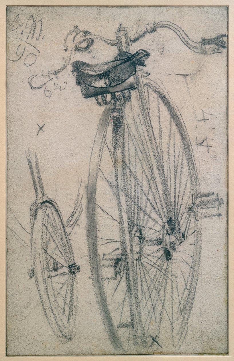 Études sur le grand-bi, détails techniques - Adolph Menzel