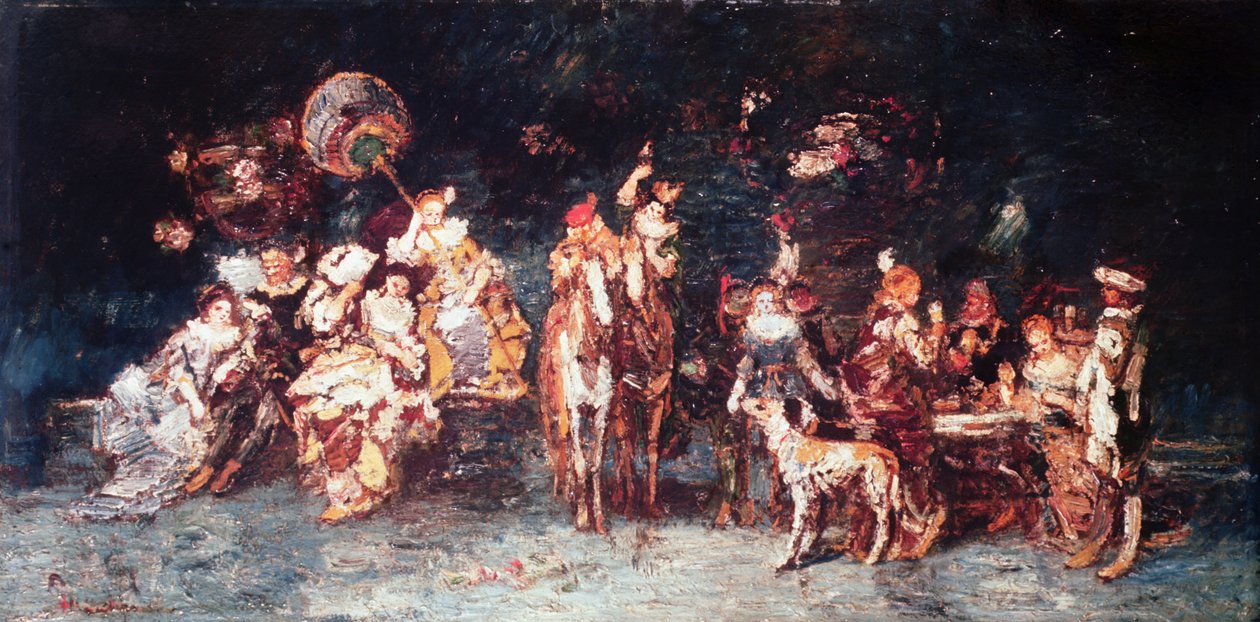 Festin nocturne, 1875 - Adolphe Joseph Thomas Monticelli