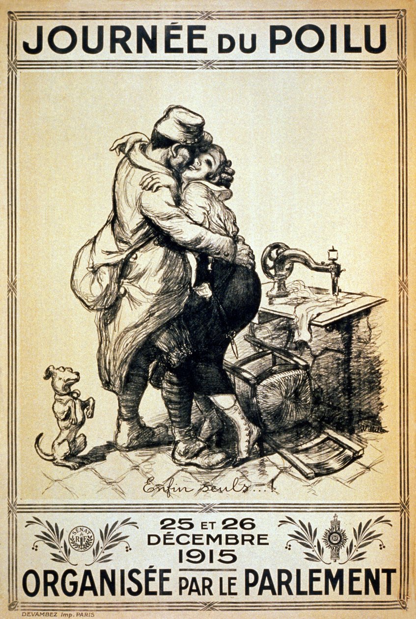 Enfin seuls - Jour du Poilu, 1915 - Adolphe Leon Willette