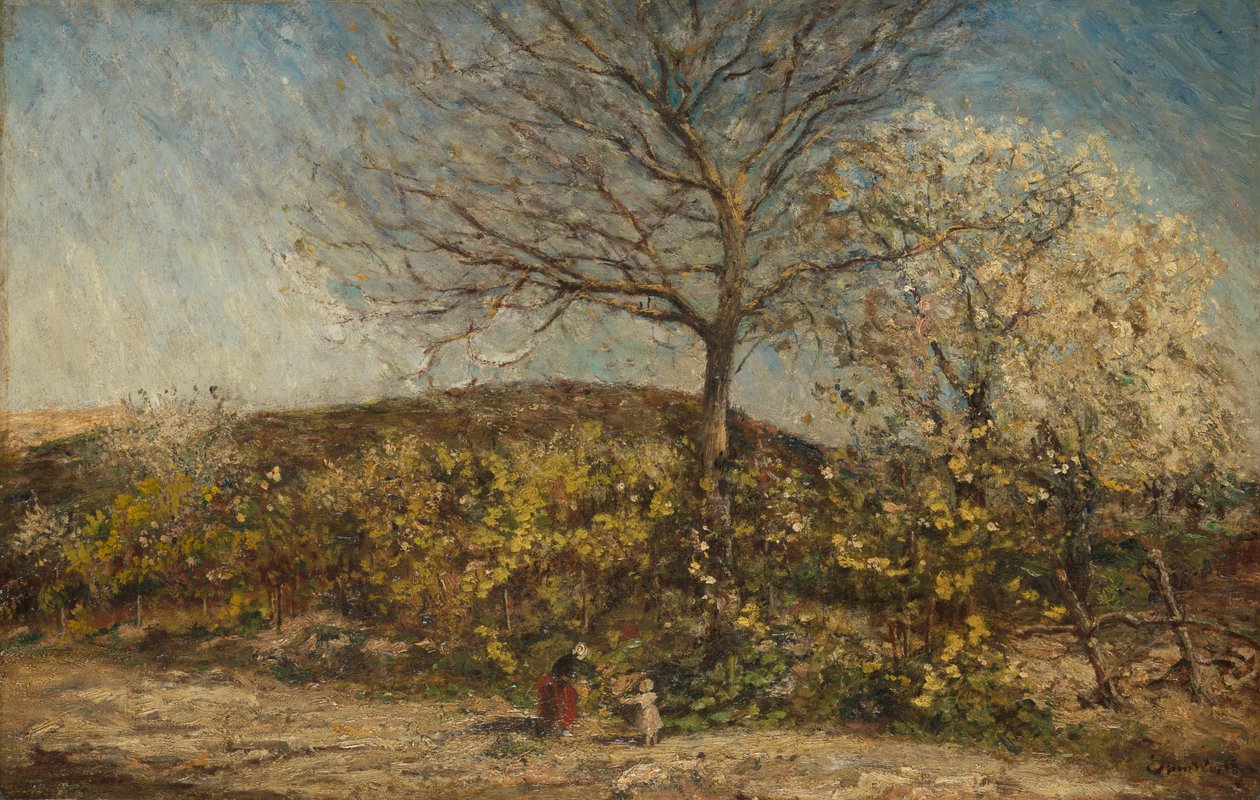Paysage avec verger en fleurs - Adolphe Joseph Thomas Monticelli