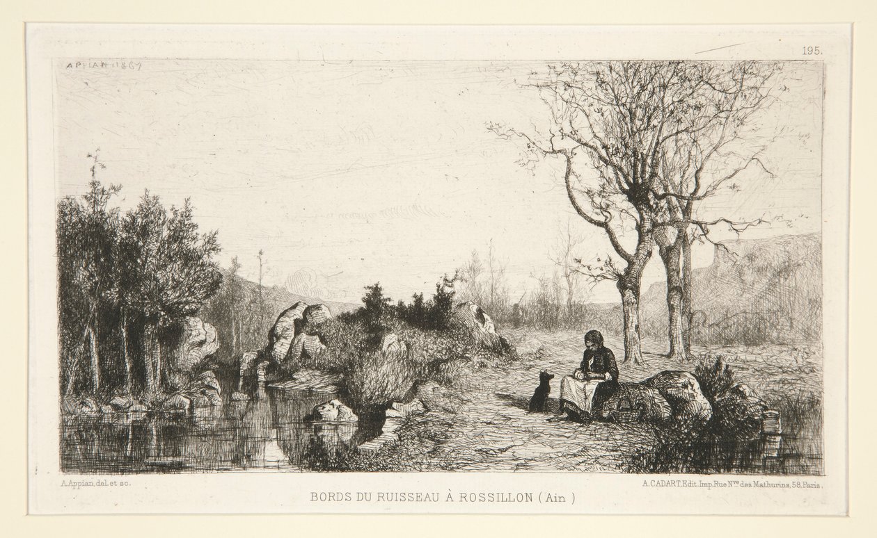 Bords du ruisseau à Rossilon (Ain) - Adolphe Appian