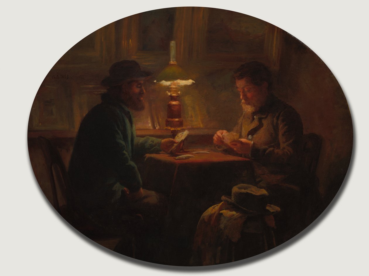 Partie de cartes chez "le Père Martin" - Adolphe Felix Cals