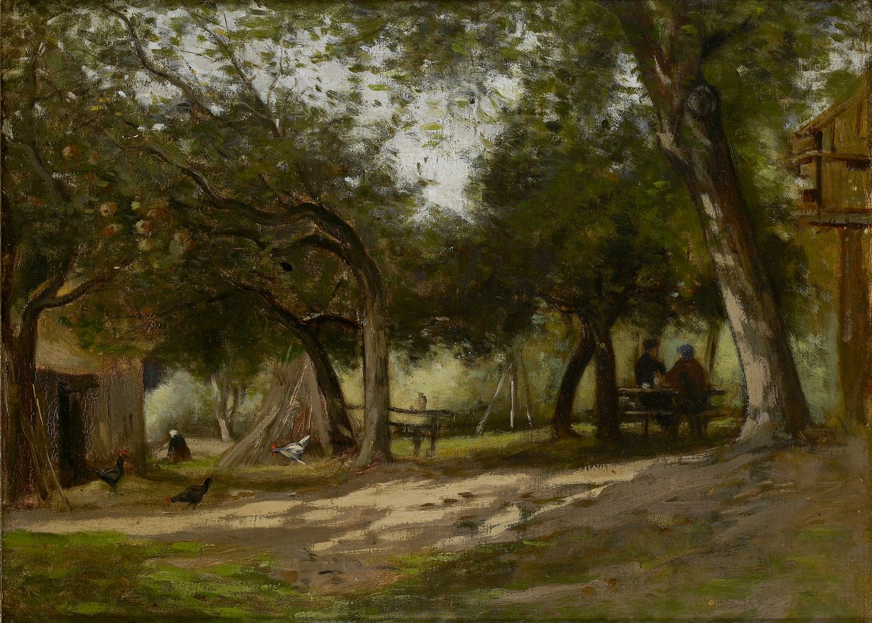 Paysage avec une ferme, 1830-1880 - Adolphe Felix Cals