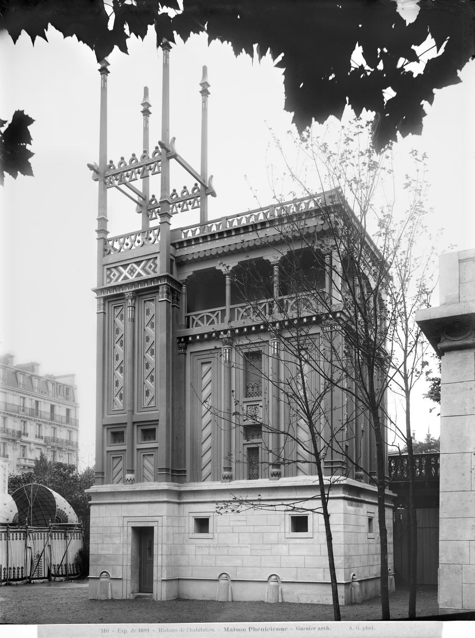 Maison Phénicienne, Exposition Universelle, Paris, 1889 - Adolphe Giraudon