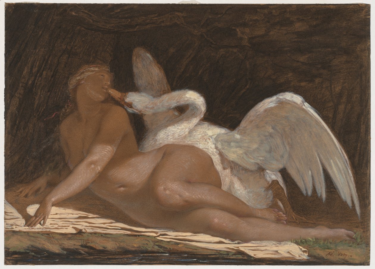 Léda et le cygne - Adolphe Yvon