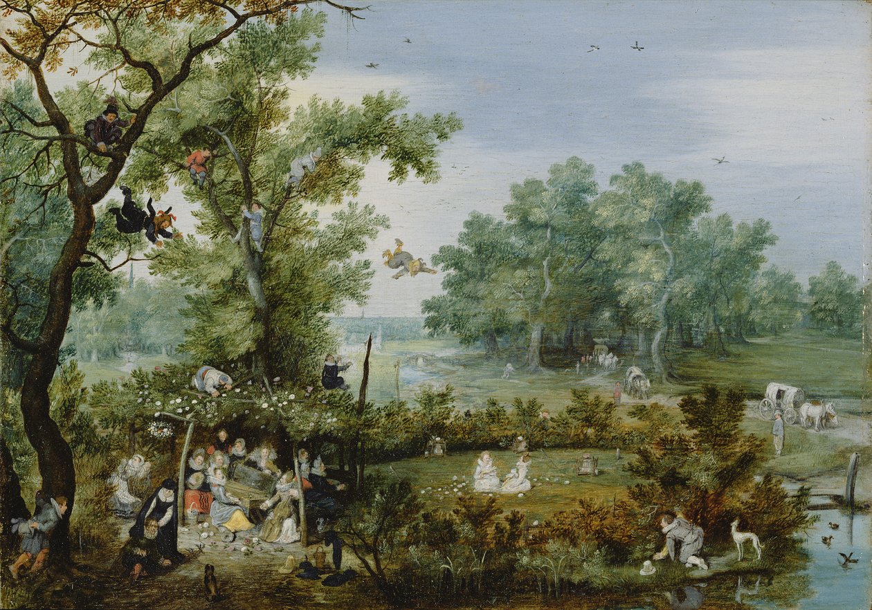 Compagnie joyeuse dans un berceau, 1615 - Adriaen Pietersz van de Venne