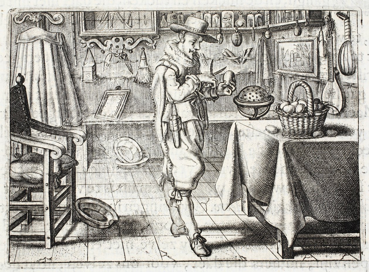 Lavage du maïs, illustration de 