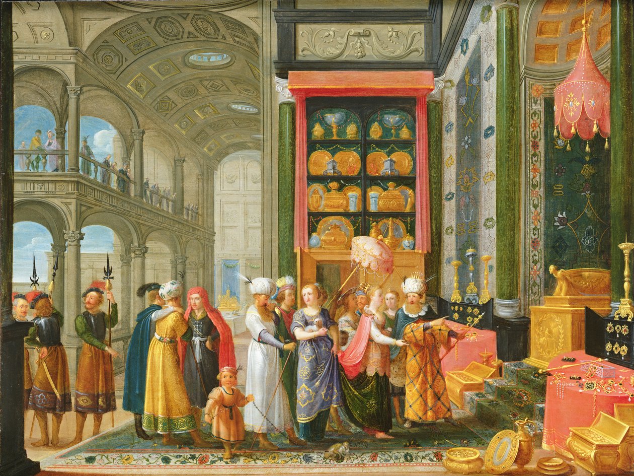 Le roi Salomon et la reine de Saba - Adriaen van Stalbemt