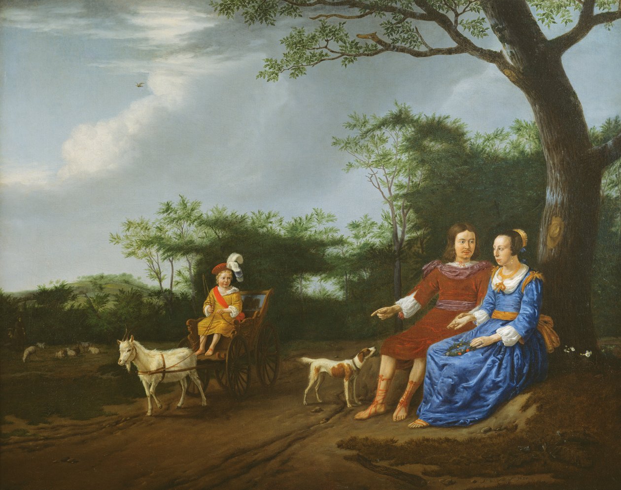 Groupe familial dans un paysage, 1655 - Adriaen van de Velde