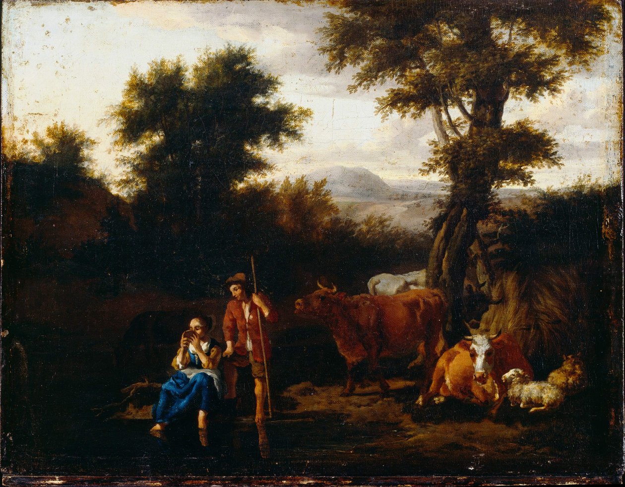 Paysans et bétail - Adriaen van de Velde