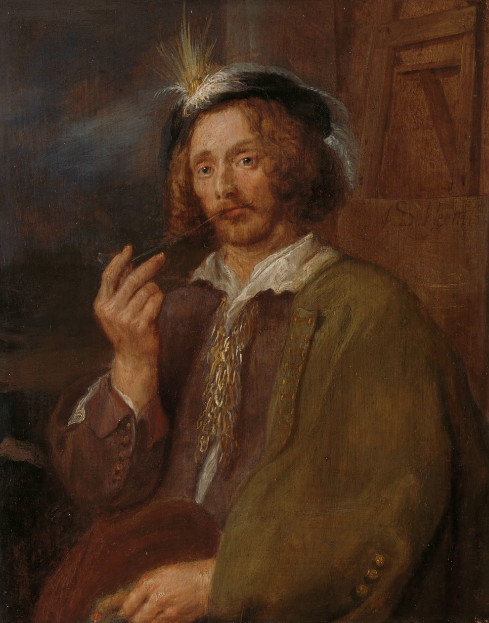 Un peintre fumant une pipe - Adriaen Brouwer (follower of)