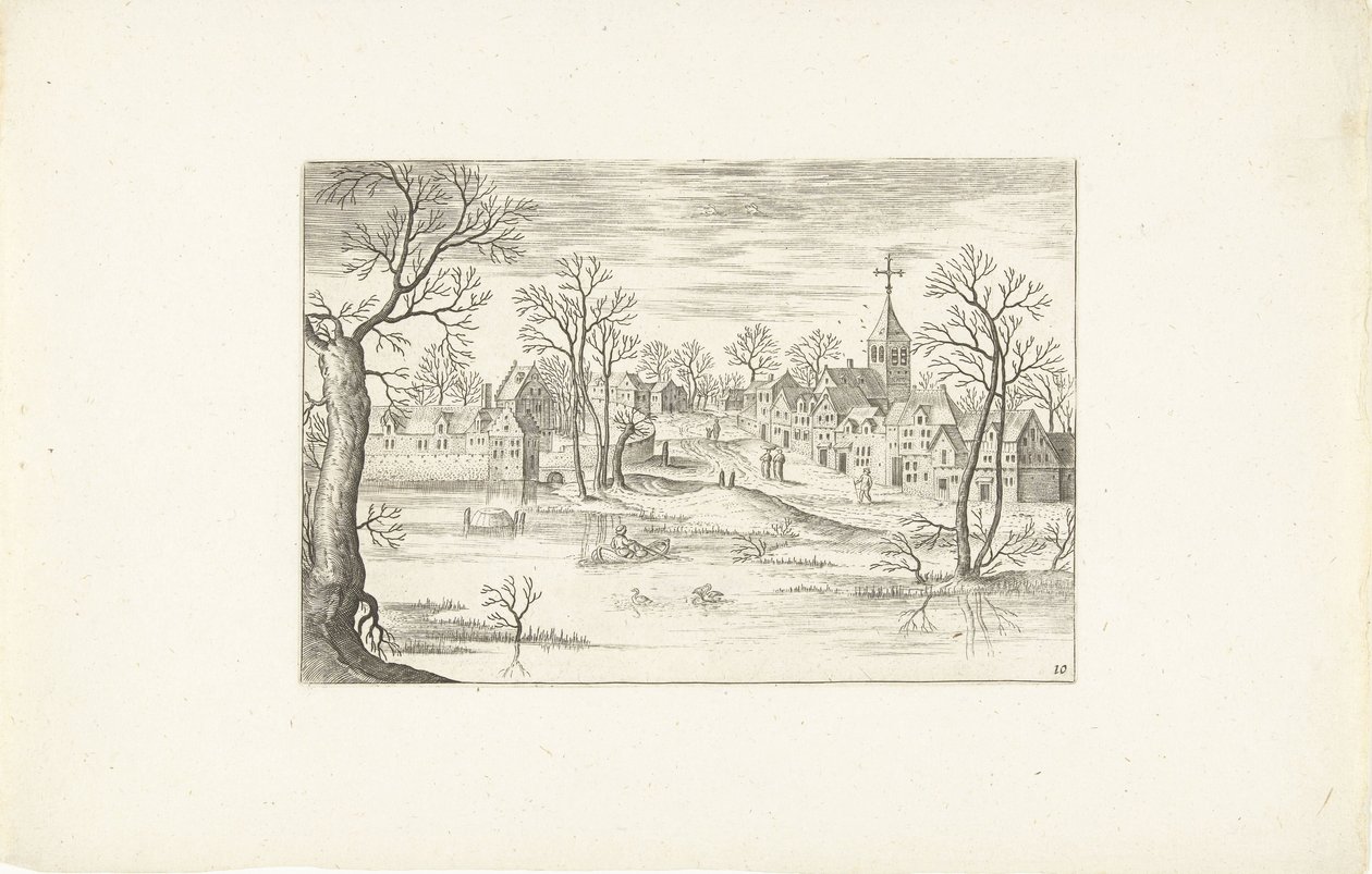 Paysage avec un étang (Paysages autour d