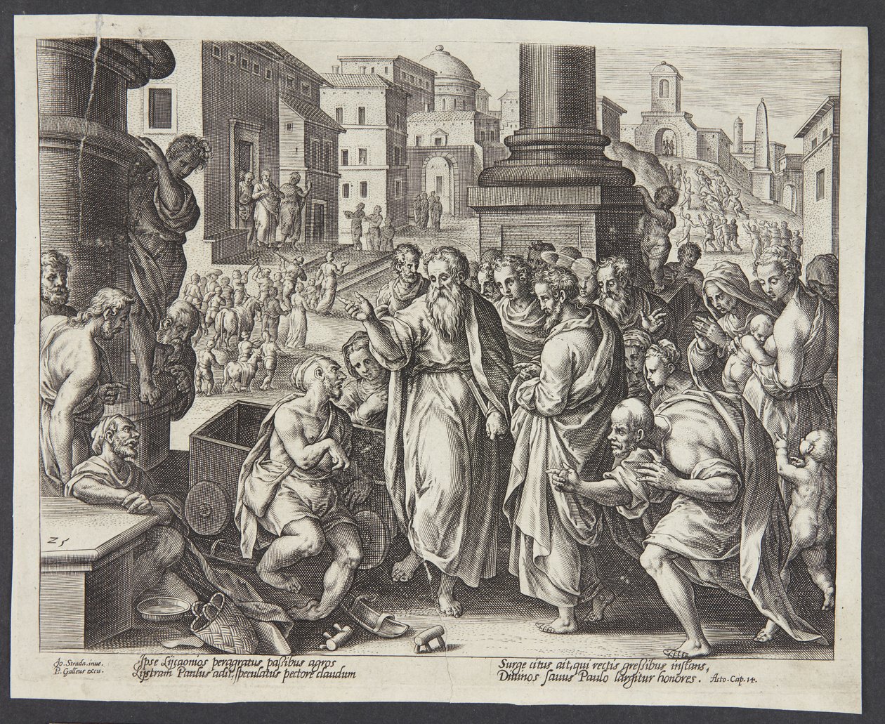 Saint Paul guérit un infirme à Lystre - Adriaen Collaert