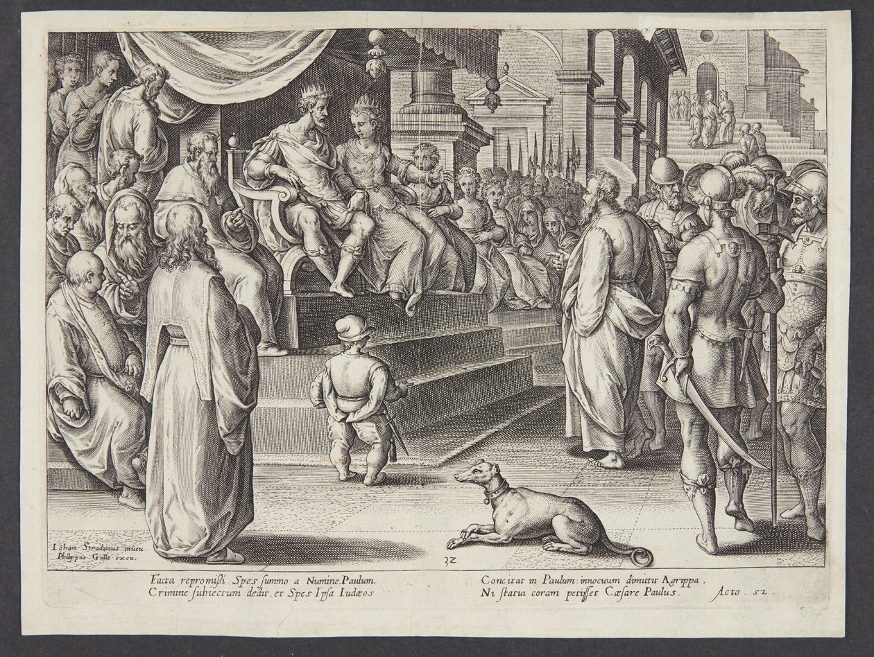 Saint Paul devant Festus et Agrippa - Adriaen Collaert