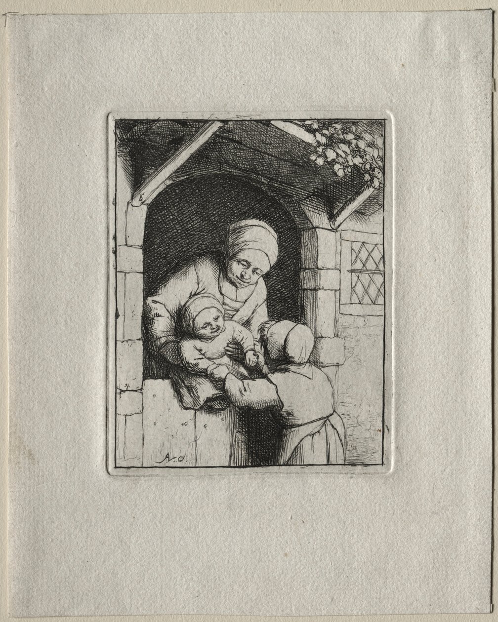 Mère et deux enfants - Adriaen Jansz. van Ostade