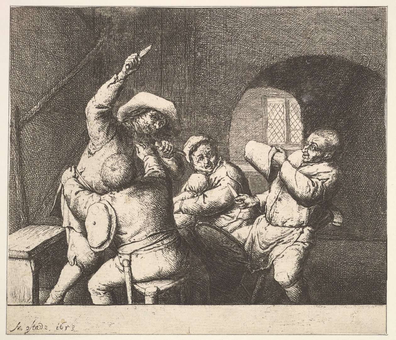 Le Coup de couteau, 1610-85 - Adriaen Jansz. van Ostade