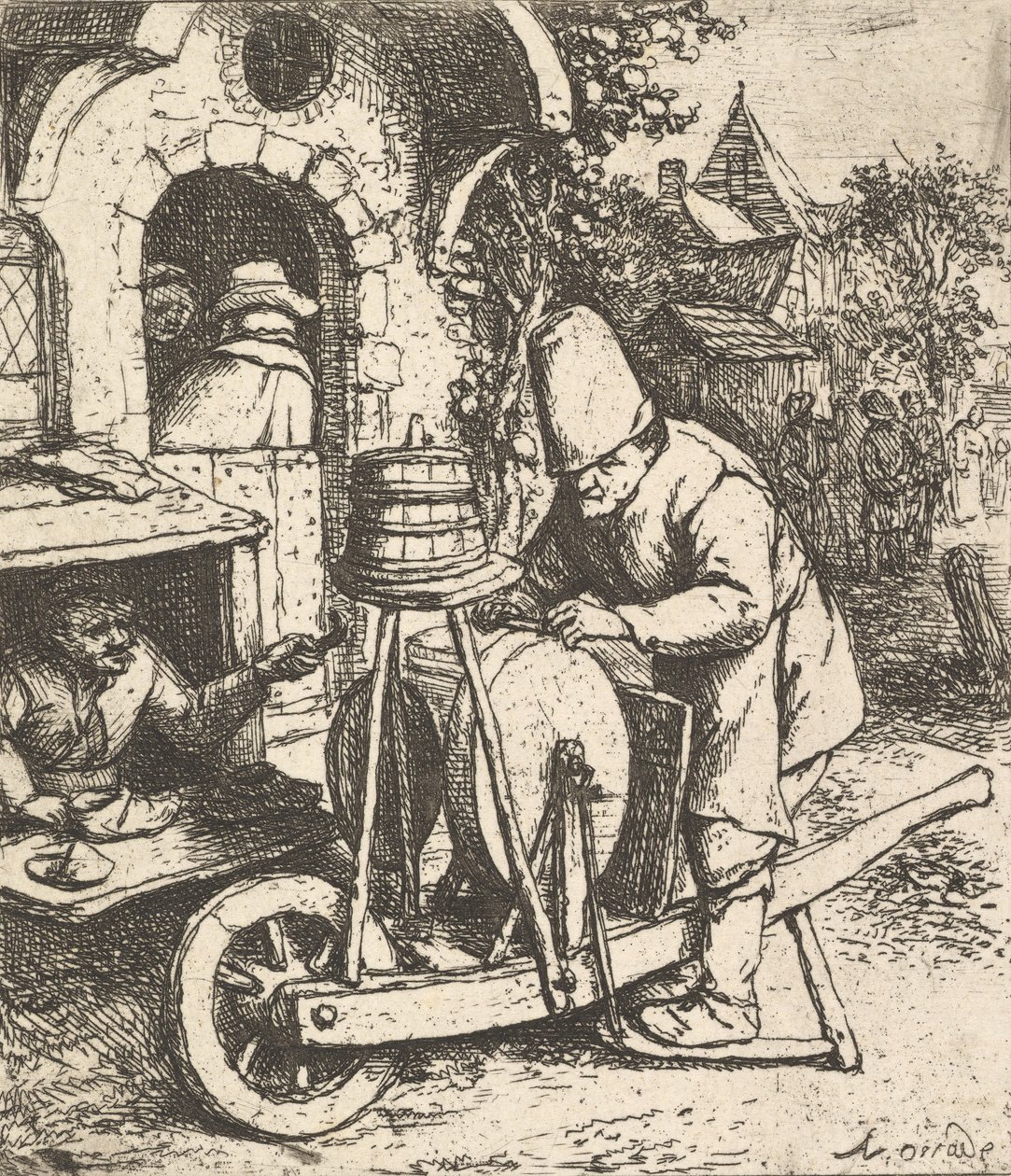 Le rémouleur, 1610-85 - Adriaen Jansz. van Ostade