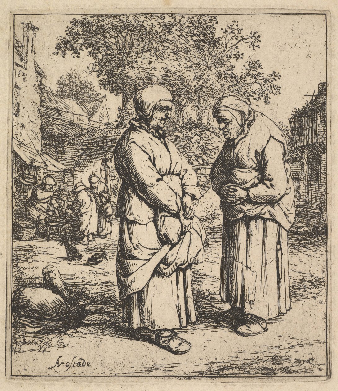 Deux commères, 1610-85 - Adriaen Jansz. van Ostade