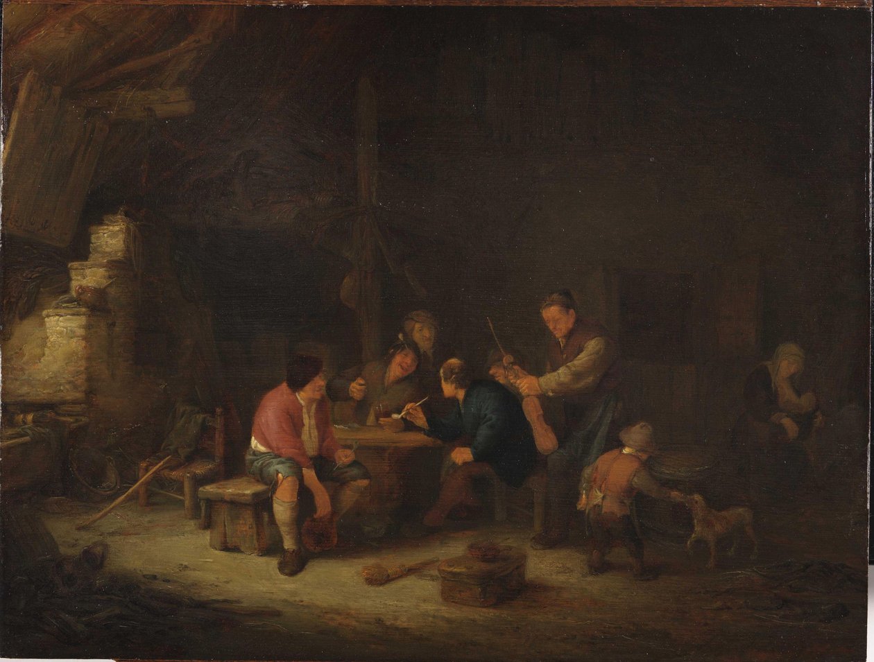 Intérieur avec paysans - Adriaen Jansz. van Ostade