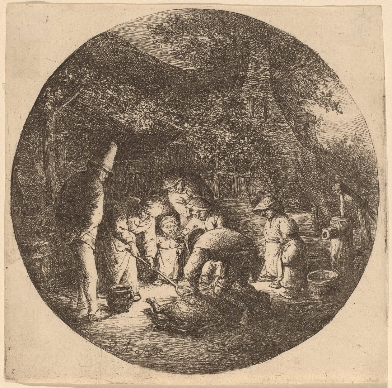 Abatteurs de cochons - Adriaen van Ostade