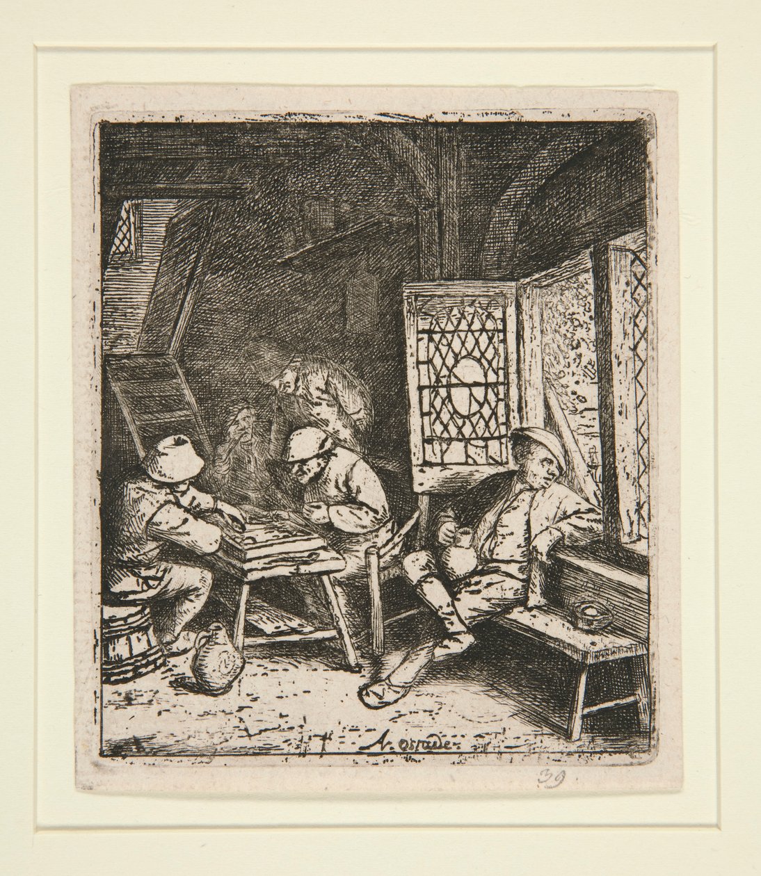 Les joueurs de backgammon - Adriaen van Ostade