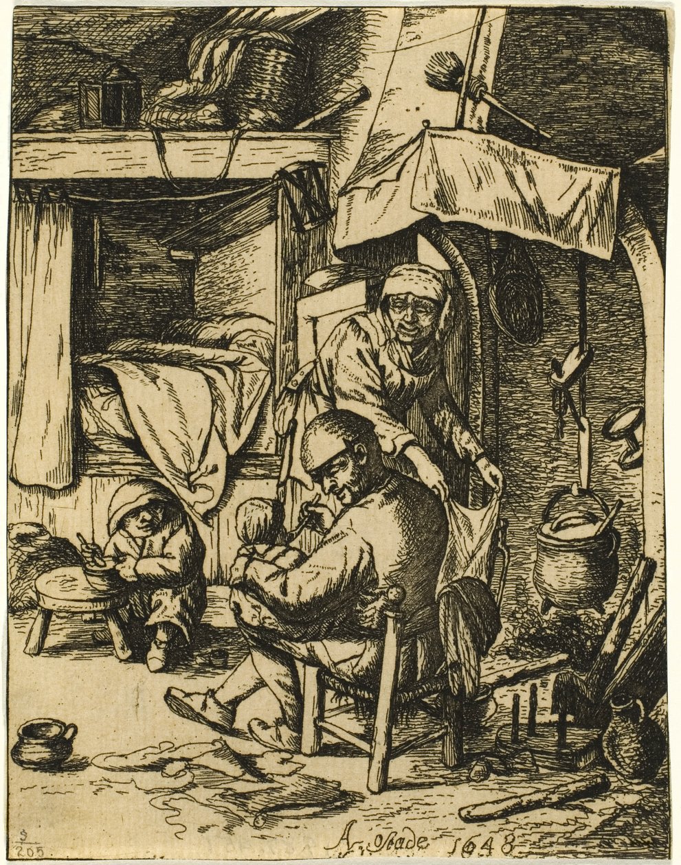 Le Pater Familias - Adriaen van Ostade