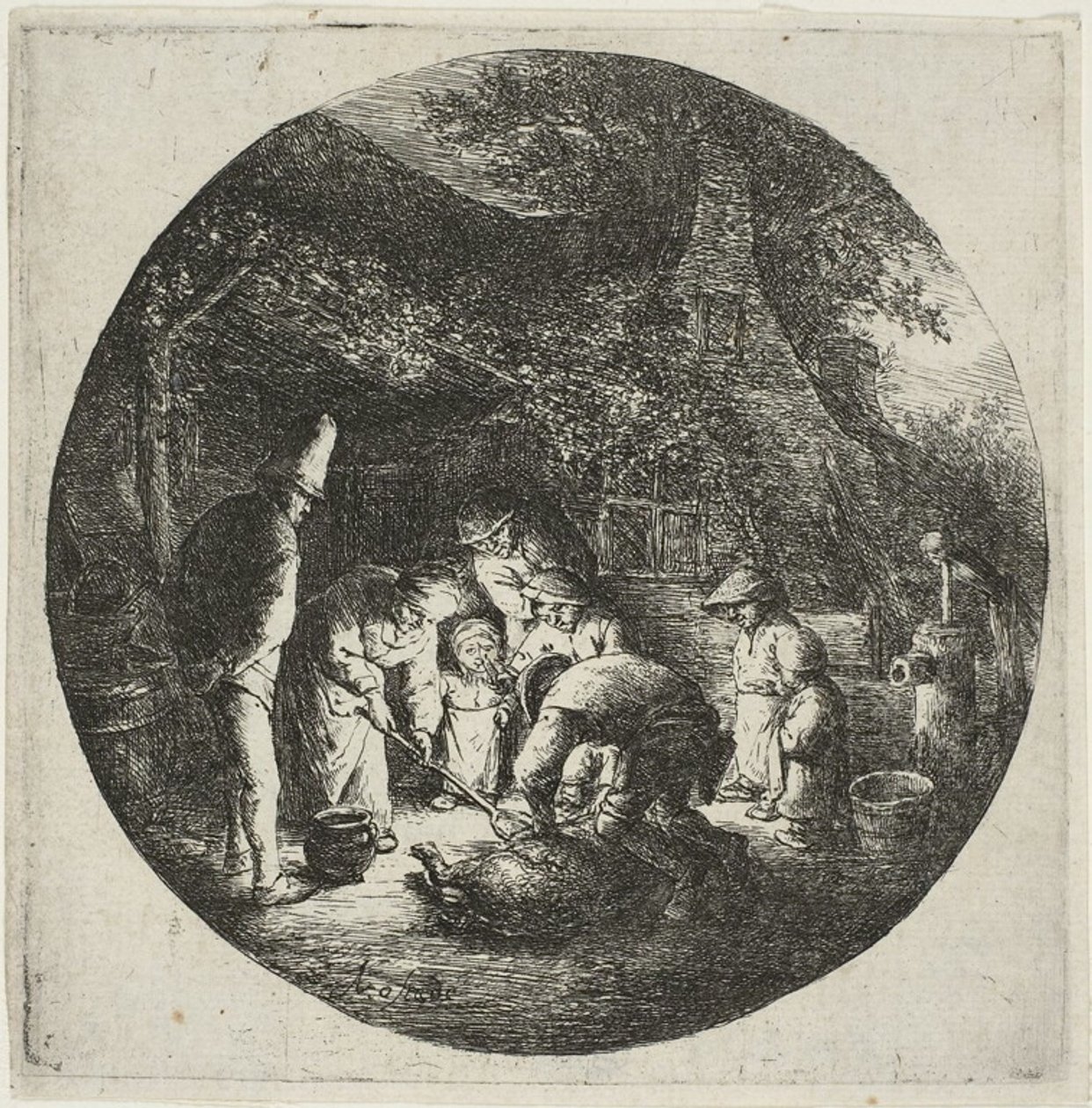 Les tueurs de porcs - Adriaen van Ostade