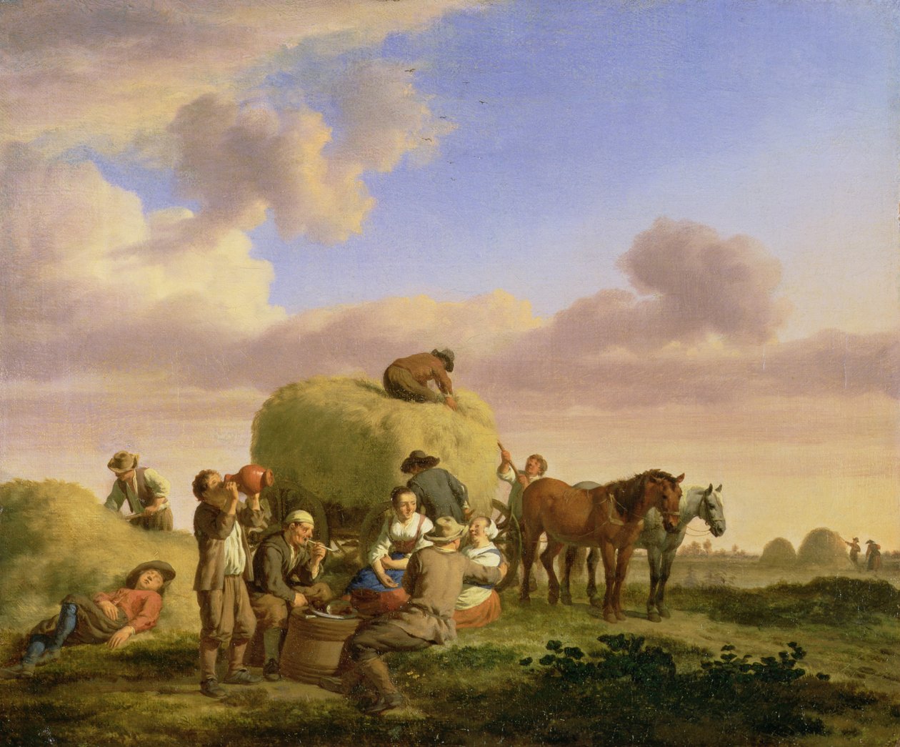 Faneurs se reposant dans un champ - Adriaen van de Velde
