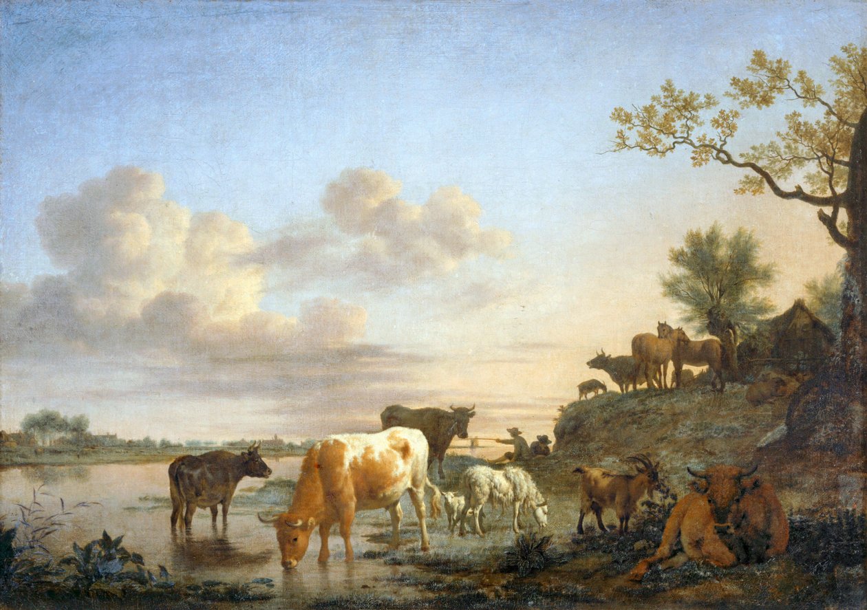 Paysage: animaux a la riviere … - Adriaen van de Velde