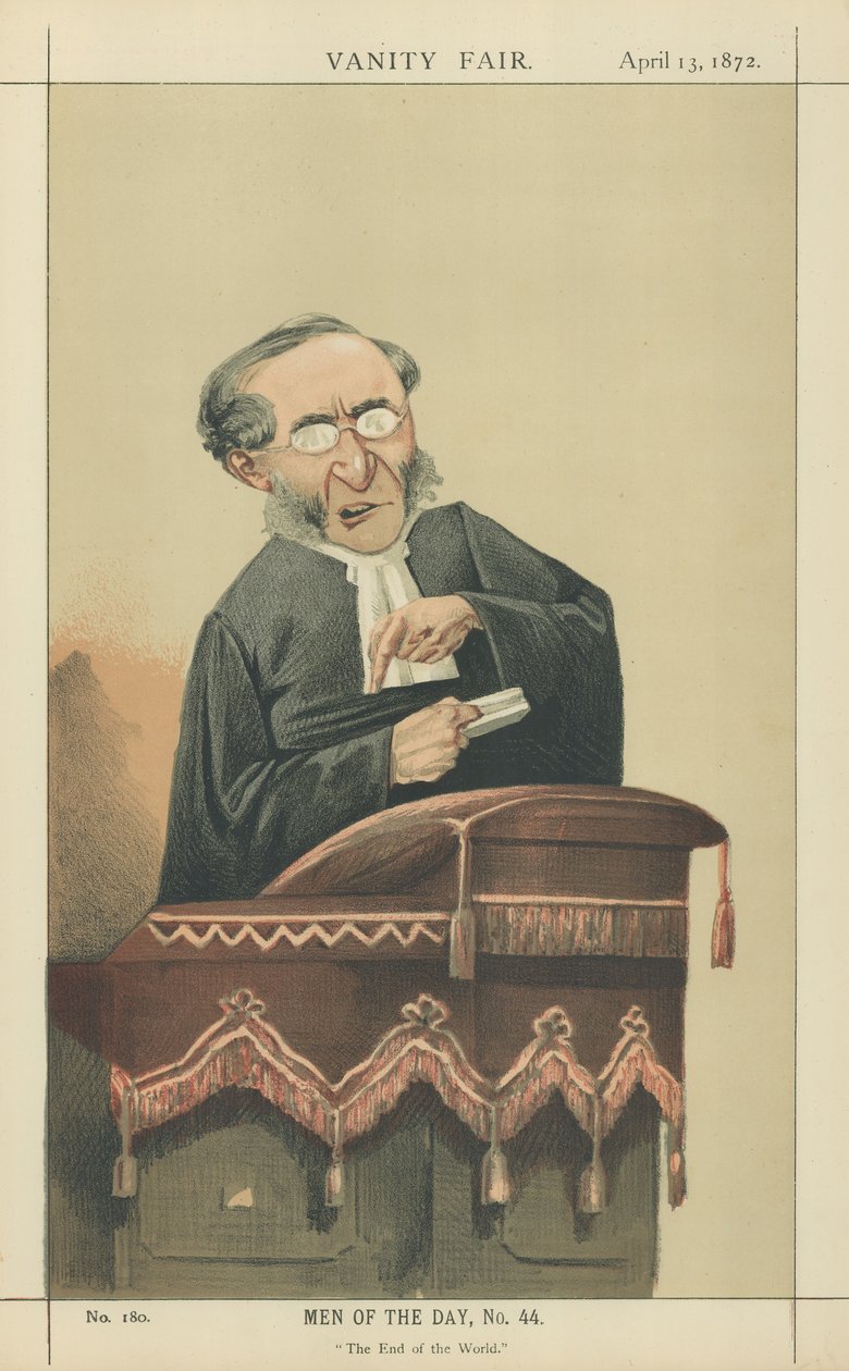 Révérend John Cumming (lithographie couleur) - Adriano Cecioni