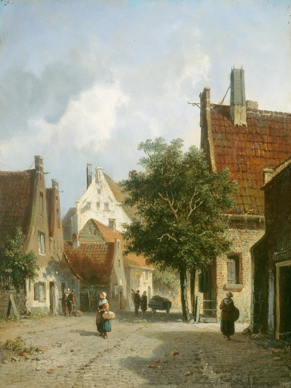 Scène de rue à Amsterdam - Adrianus Eversen