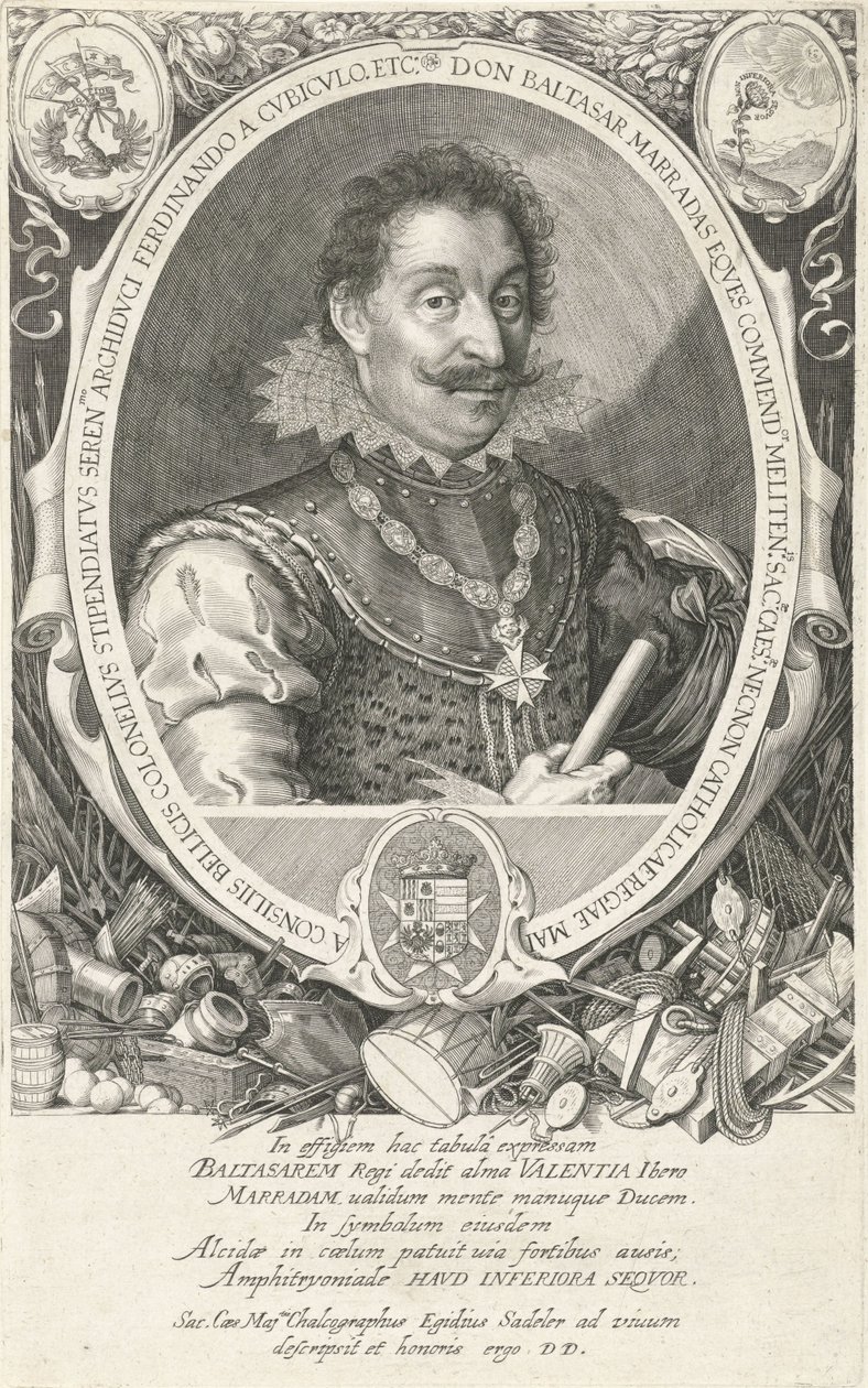 Portrait de Baltasar Marradas - Aegidius Sadeler or Saedeler