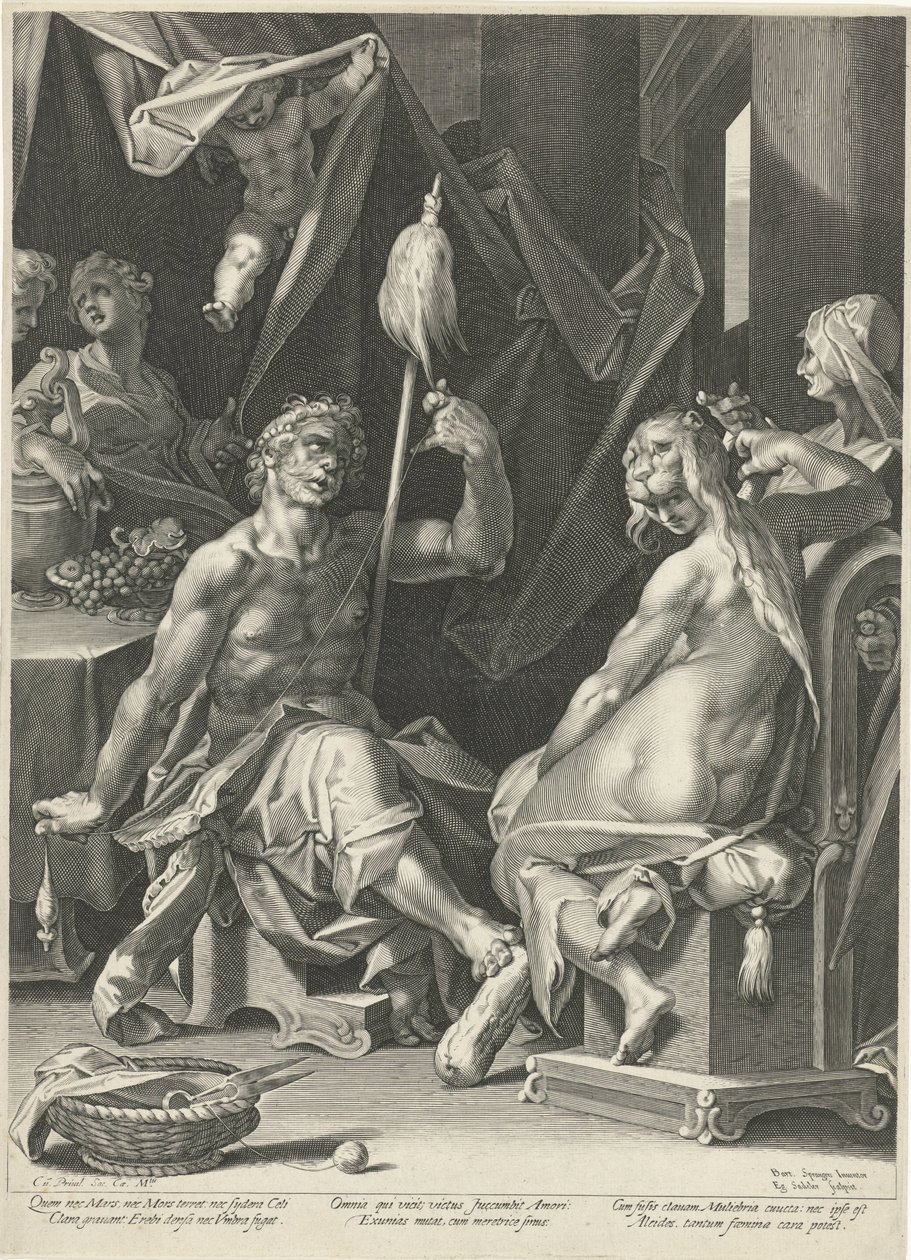 Hercule et Omphale - Egidius  Sadeler (II)