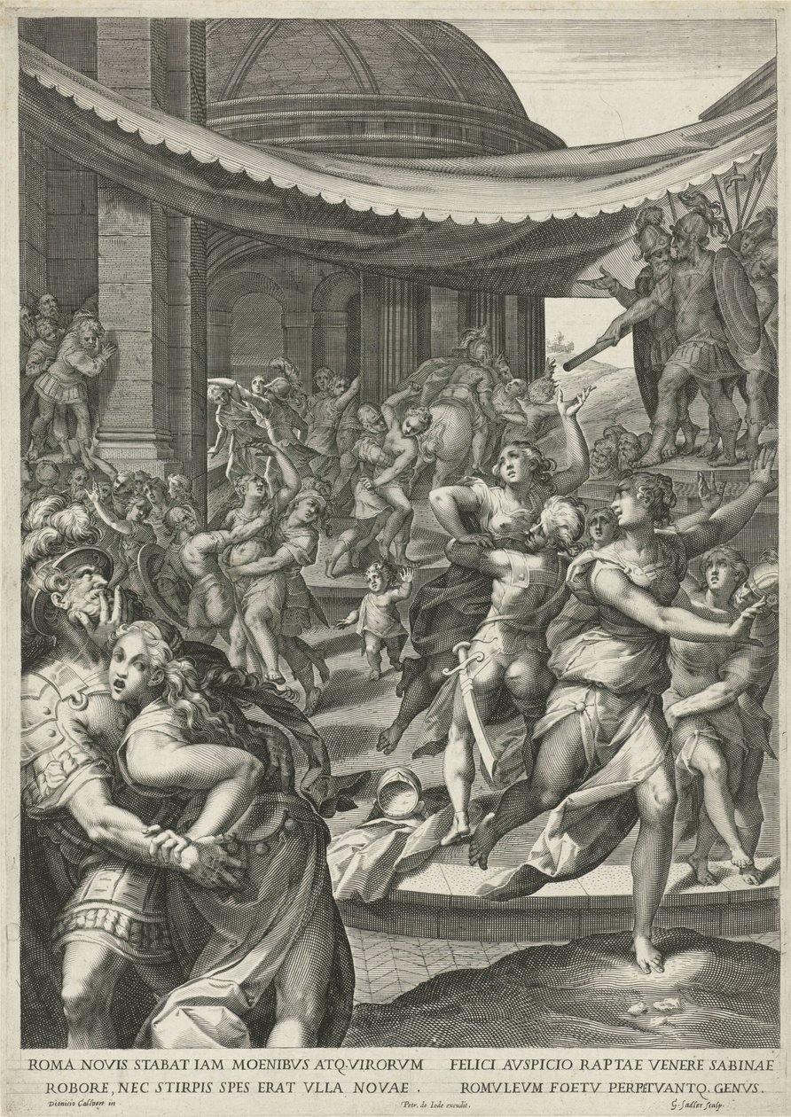 Enlèvement des Sabines - Egidius  Sadeler (II)