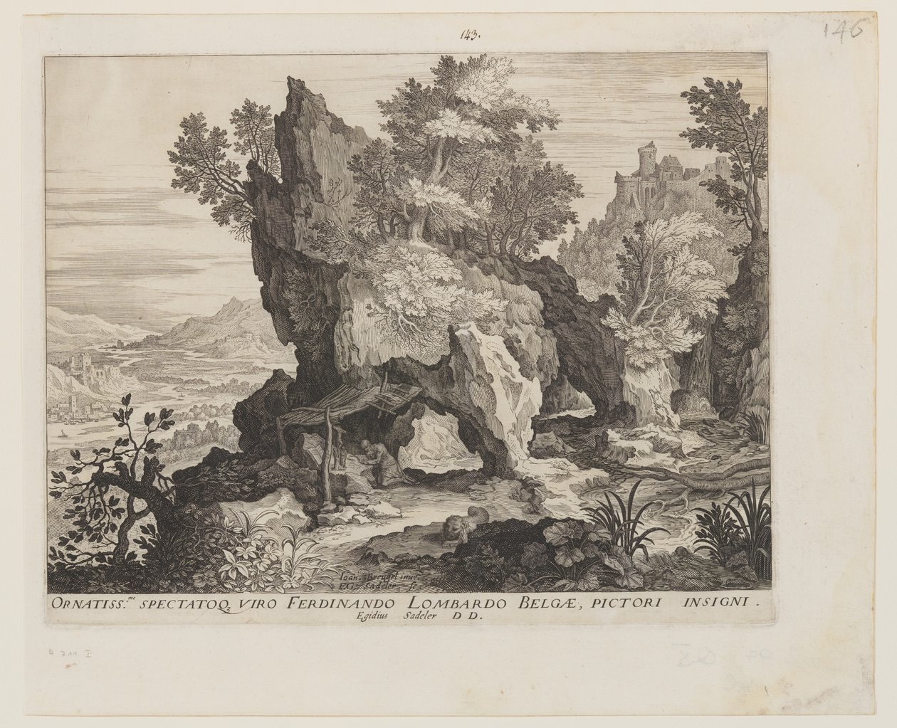 Paysage rocheux avec Saint Jérôme - Aegidius Sadeler II