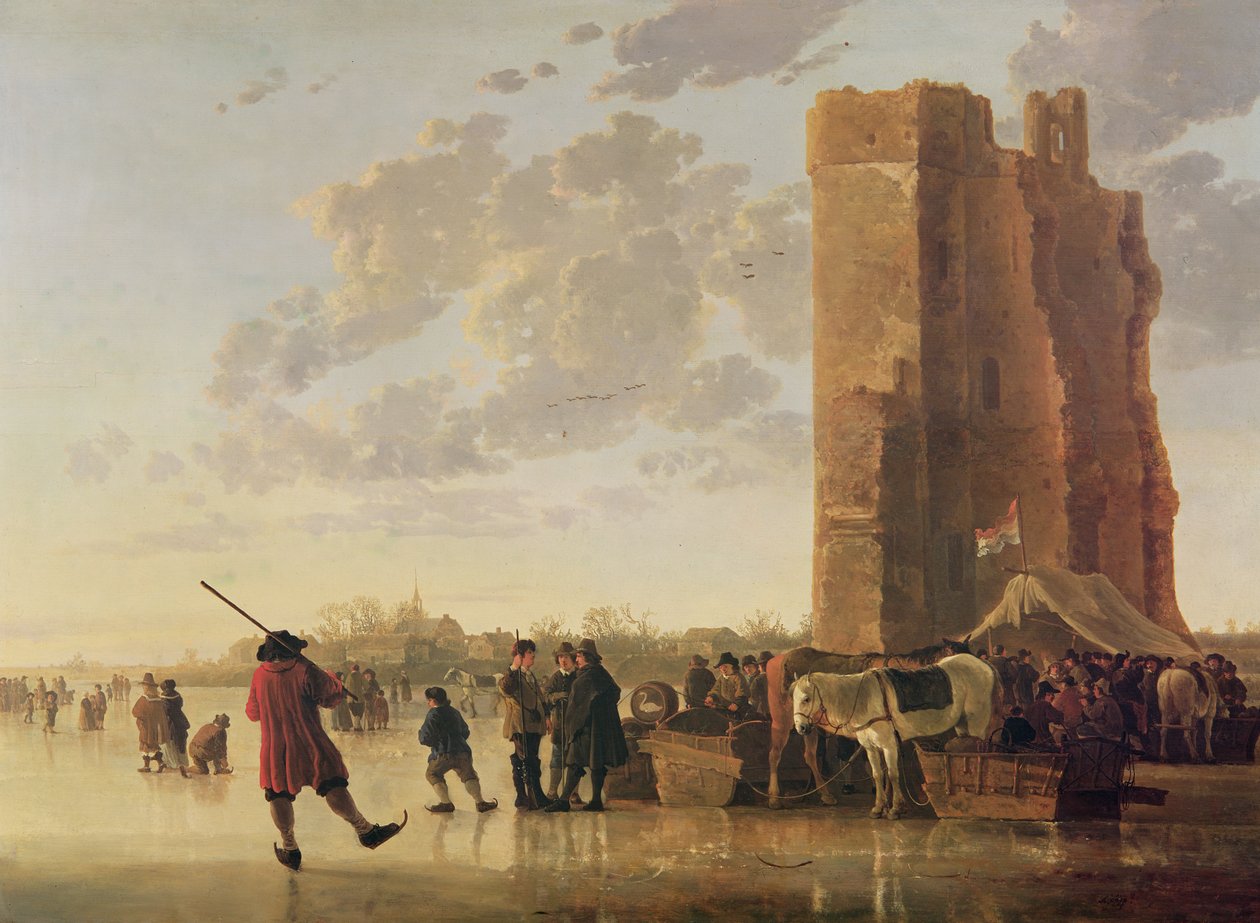Vue de la Meuse en hiver - Aelbert Cuyp