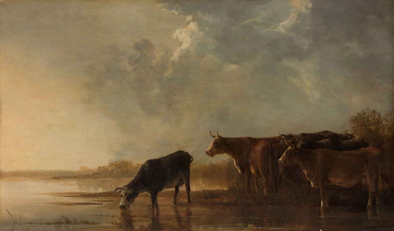 Paysage fluvial avec des vaches - Aelbert Cuyp