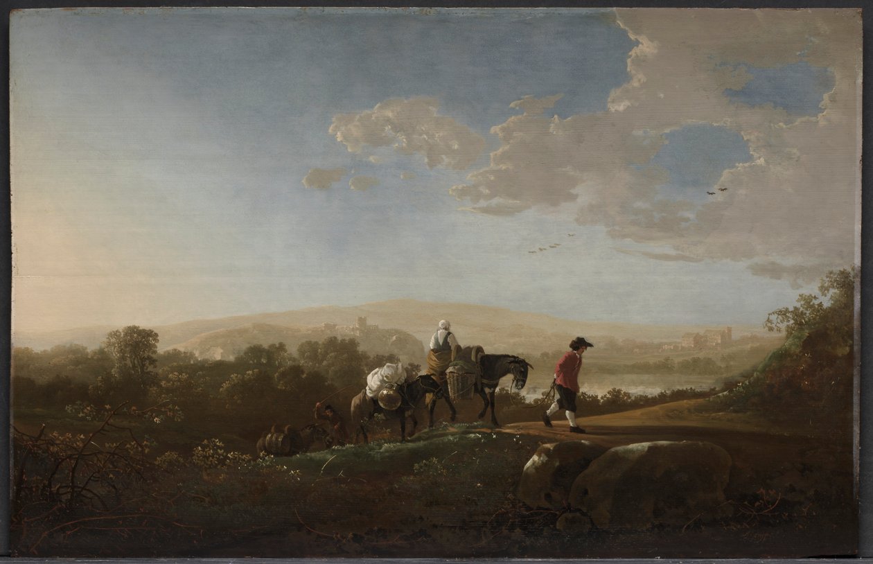 Voyageurs dans une campagne vallonnée, vers 1650 - Aelbert Cuyp