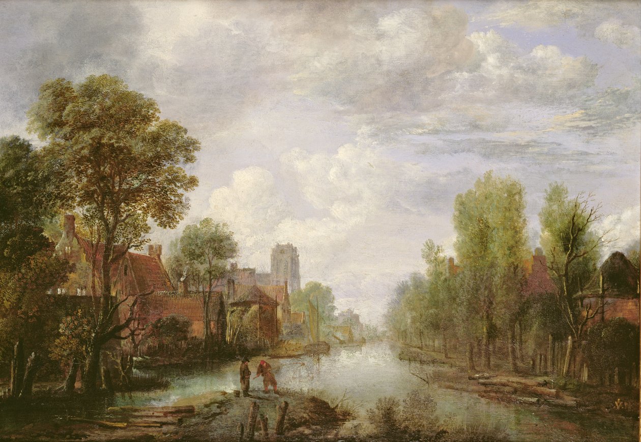 Paysage avec un canal - Aert van der Neer