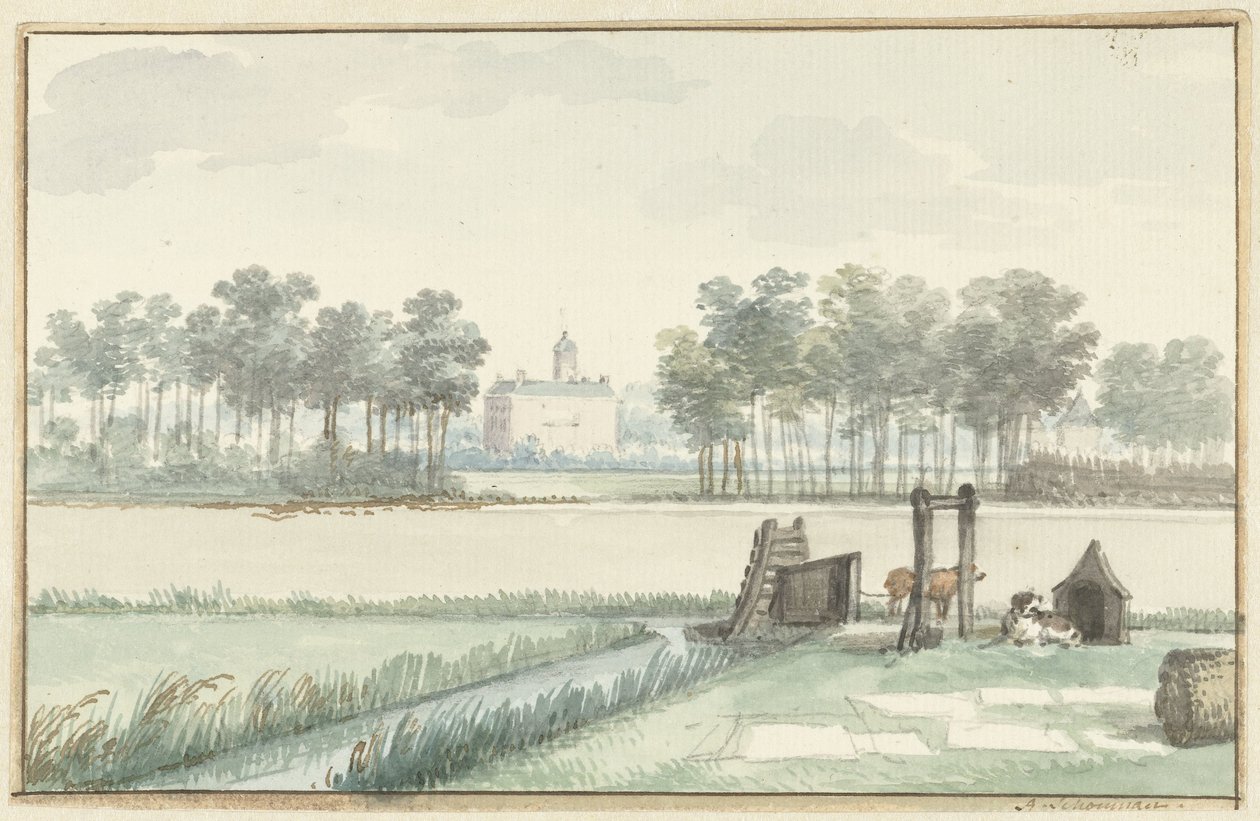 Le château Ter Hooge à Walcheren - Aert Schouman