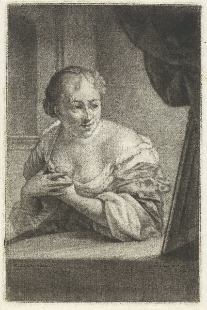 Femme devant un miroir - Aert Schouman