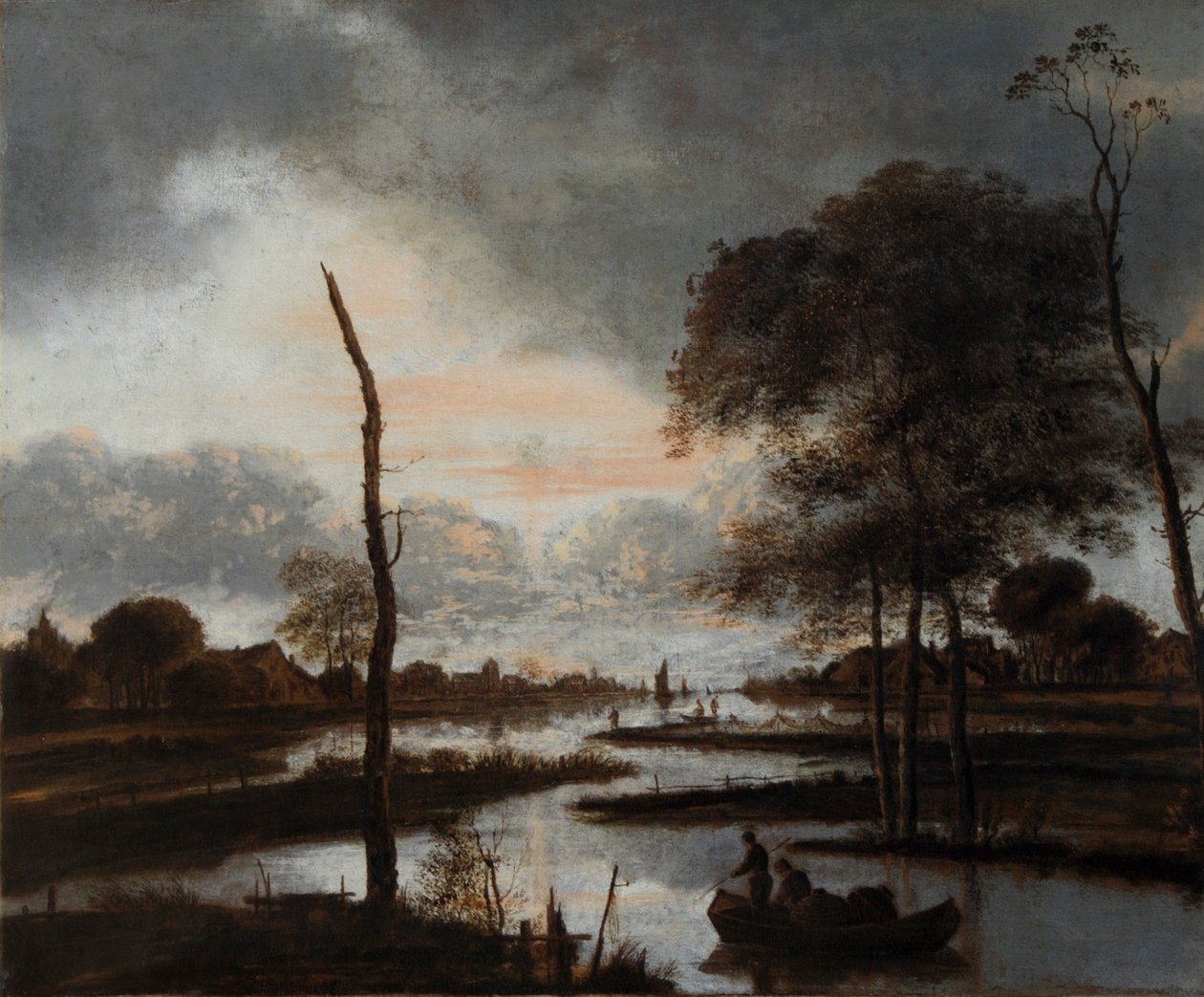 Vue de rivière : Soir - Aert van der Neer