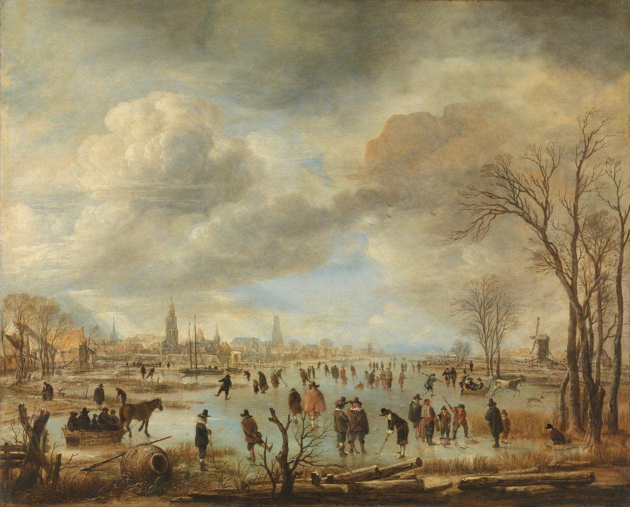 Vue de rivière en hiver, c.1655-60 - Aert van der Neer