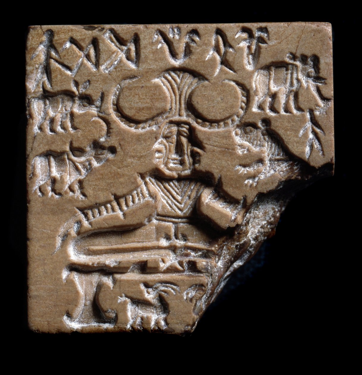 Sceau de Shiva Pashupati, Mohenjo-Daro, 2350-2000 av. J.-C. - Age Bronze