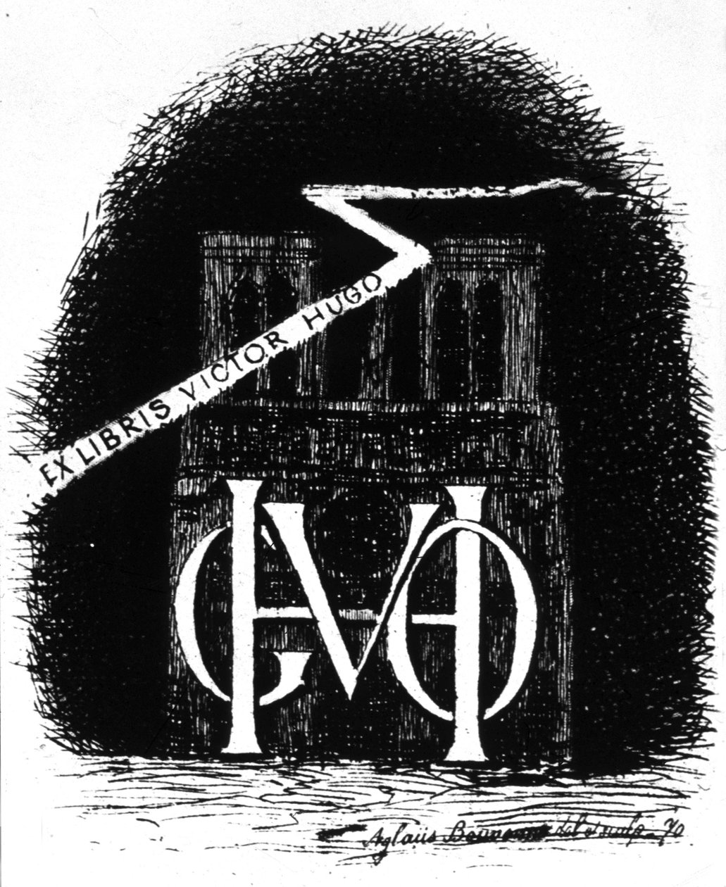 Ex-libris de Victor Hugo - Aglaüs Bouvenne