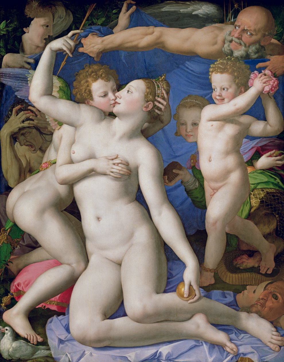 Allégorie avec Vénus et Cupidon, c.1540-50 - Agnolo Bronzino