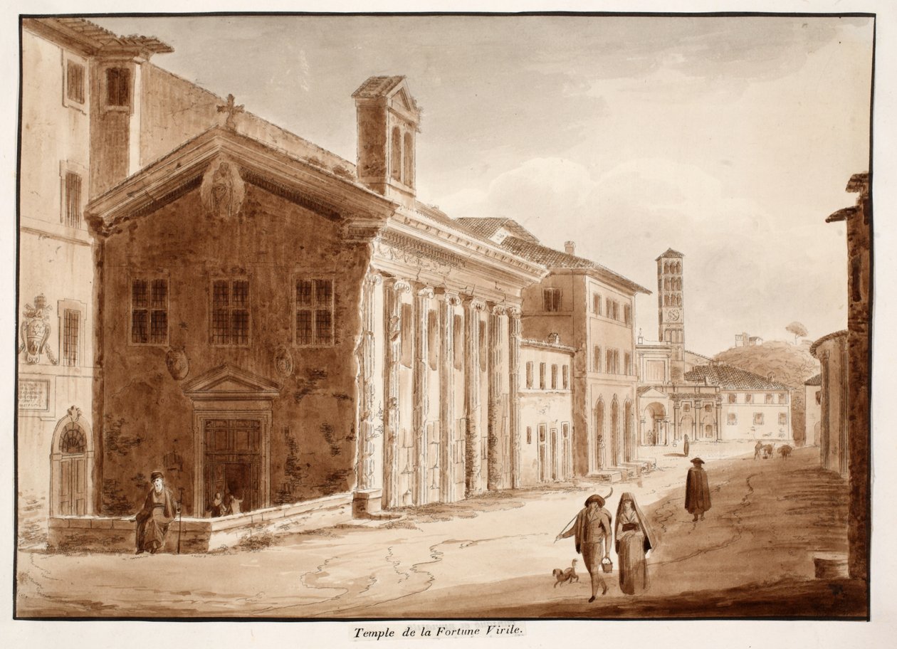 Le temple de Fortuna Virilis, 1833 - Agostino Tofanelli