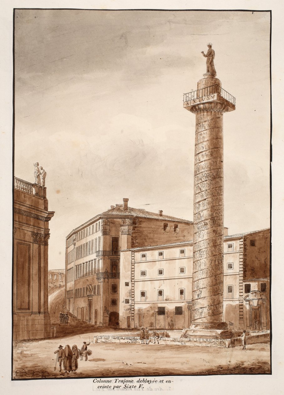 Colonne de Trajan, dégagée et cordonnée par Sixte V, 1833 - Agostino Tofanelli