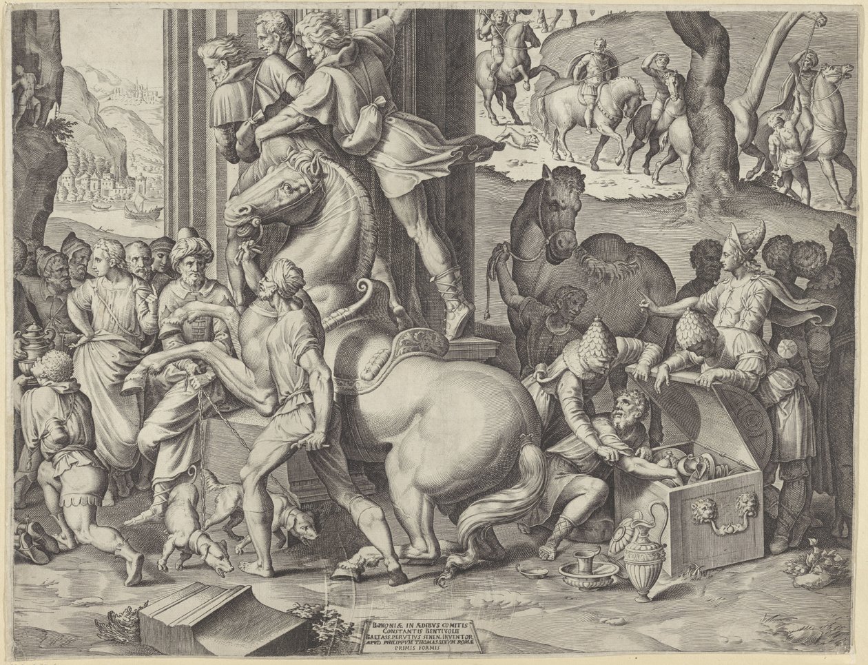 Adoration des mages (partie inférieure droite) - Agostino Carracci