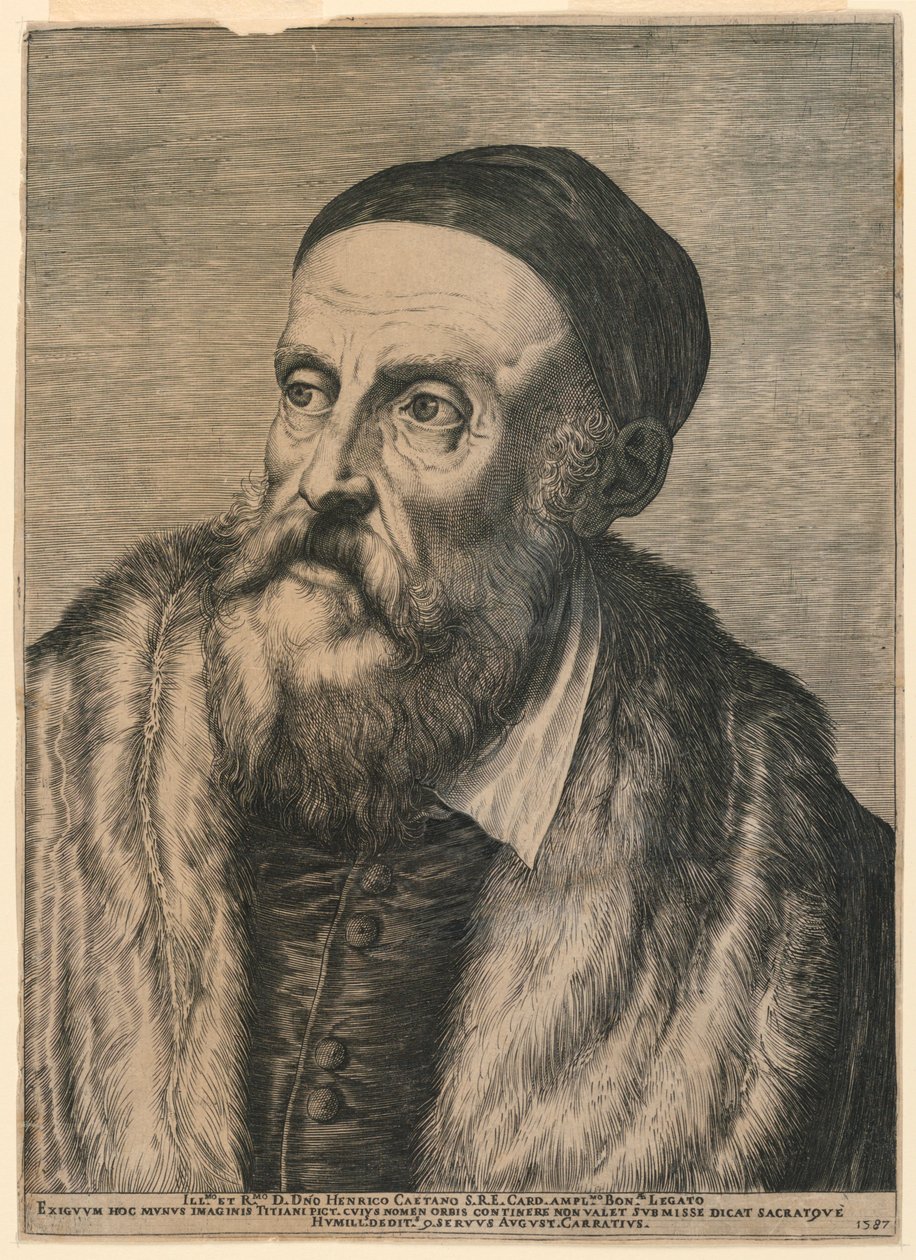 Portrait de Titien - Agostino Carracci